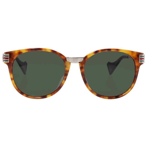 NEW Gucci Green and Havana Round Men's Sunglasses - Picture 2 of 4